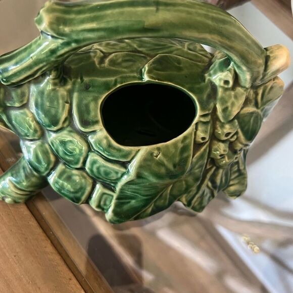Vintage McCoy Made in The USA Green Turtle Shaped Ceramic watering pitcher. 90’s - Picture 6 of 9